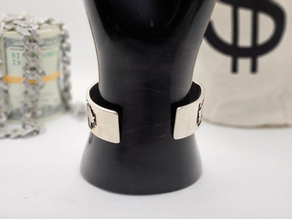 Native American Vintage Sterling Silver Jewelry Cuff w/ Buffalo Indian Bracelet