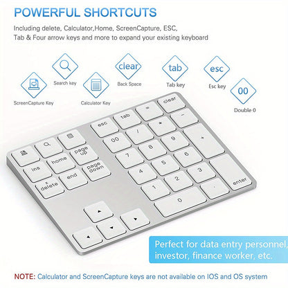 Rechargeable Wireless Digital Keyboard Suitable For Financial Accounting Stock Portable Wireless Office Computer Keyboard