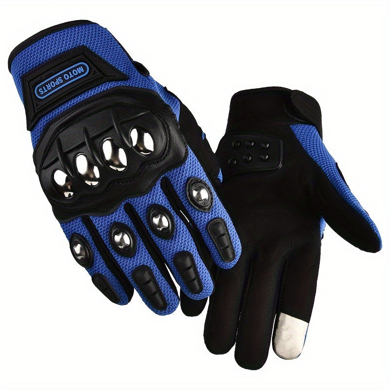 A Pair Of Durable Touch -screen Motorcycles And Electric Bicycle Gloves, With Stainless Steel Protection -not Water Washing Polyester Fiber, Outdoor Leisure