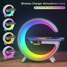 Load image into Gallery viewer, LED Smart Alarm Clock with Wireless Charger and Music Speaker – Night Starry Light &amp; Colorful Home Atmosphere, USB Powered
