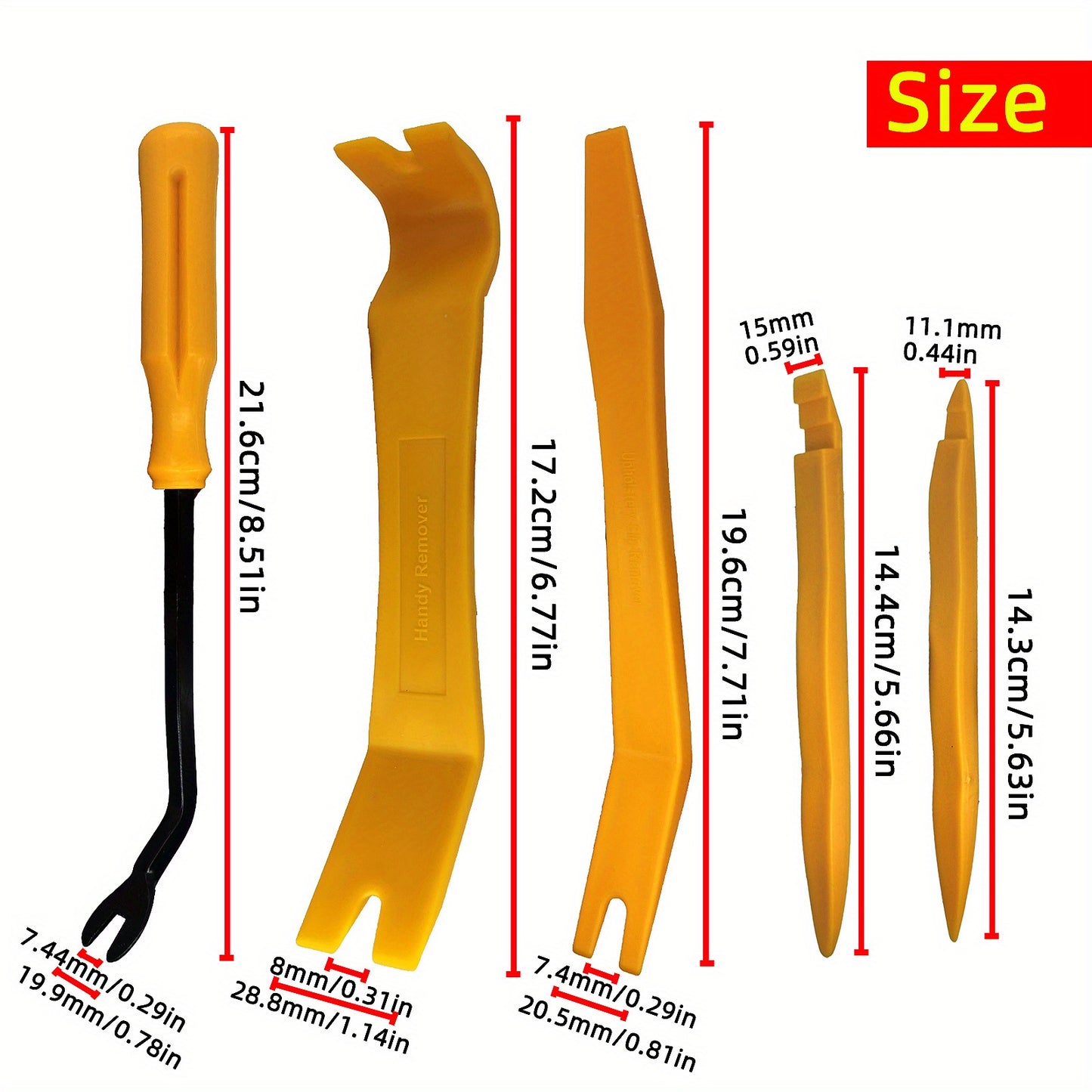 Universal Car Interior Removal Tool Kit, Pry Tool Kit For Removing Door Cleats And Audio Dashboard