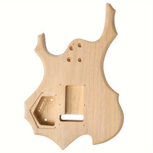 Load image into Gallery viewer, DIY 6 String Flame Shaped Style Electric Guitar Kits with Mahogany Body, Maple Neck and Accessories
