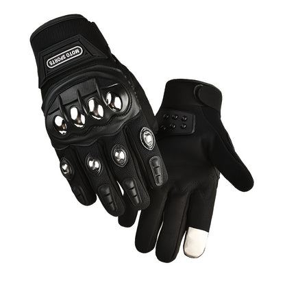 A Pair Of Durable Touch -screen Motorcycles And Electric Bicycle Gloves, With Stainless Steel Protection -not Water Washing Polyester Fiber, Outdoor Leisure