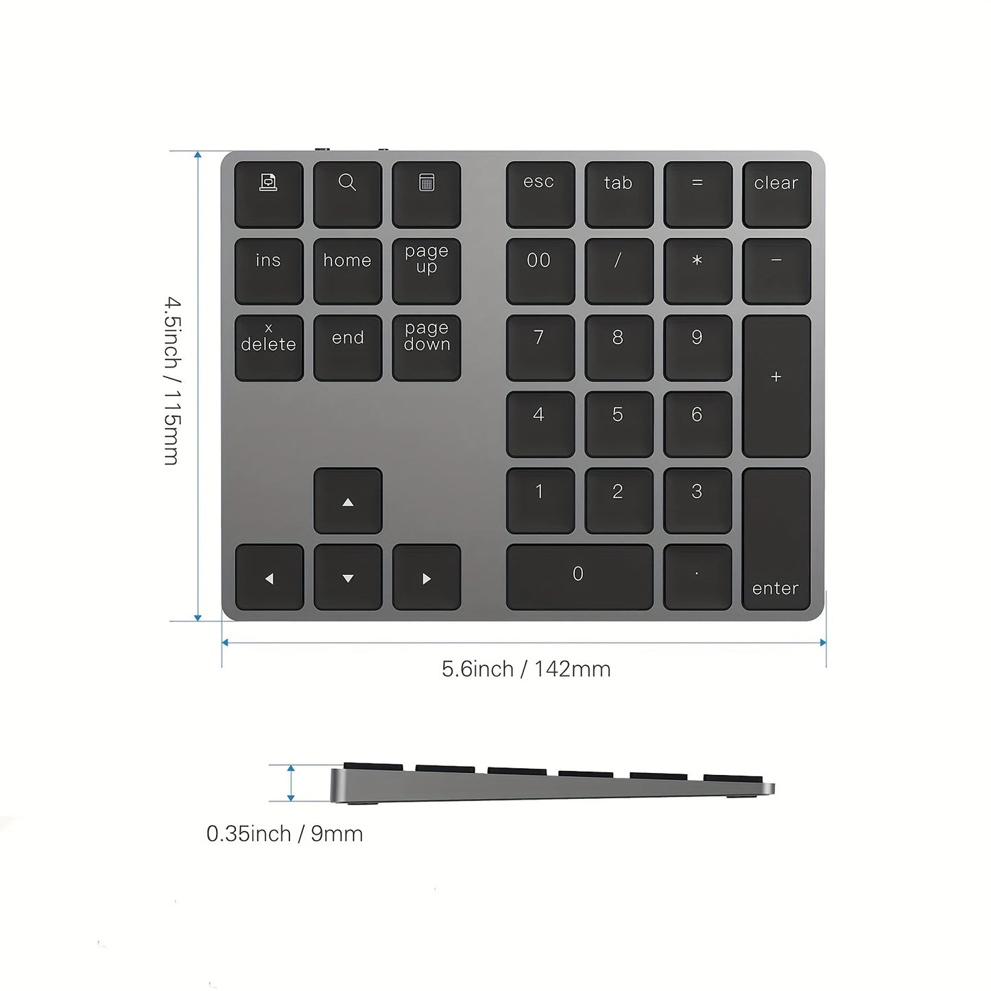 Rechargeable Wireless Digital Keyboard Suitable For Financial Accounting Stock Portable Wireless Office Computer Keyboard