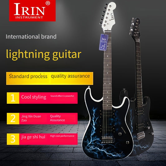 IRIN Maple Electric Guitar, WithLightning Graphics, Good Sound Effects, And Good Sound Quality, Scope Light, Suitable For Beginners