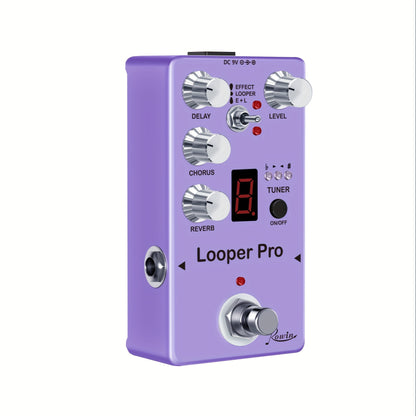 40s Electric Guitar Effects Pedal with Seamless Looping, Unlimited Layering & Premium Chorus, Delay, Coordinator Effects for Unmatched Soundscapes