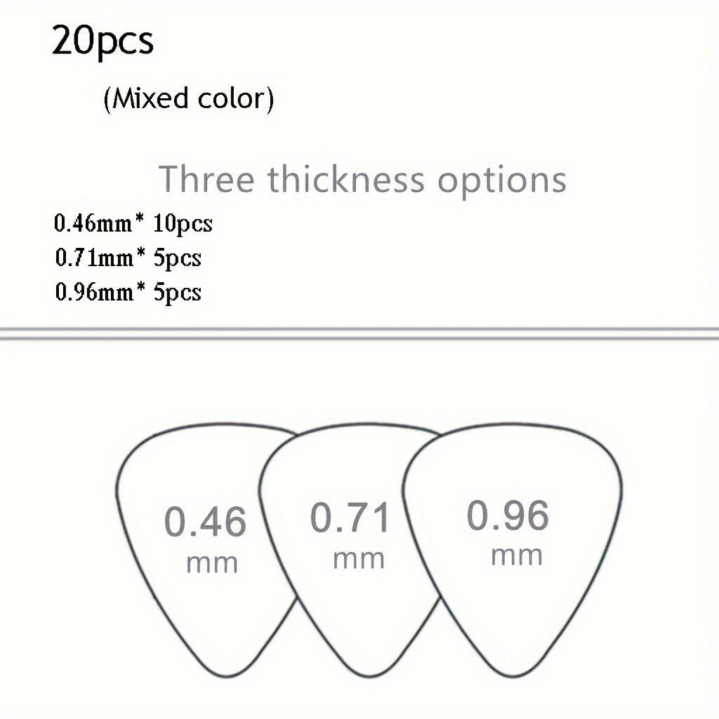 20pcs/50pcs/100pcs Premium Guitar Picks - Diverse Thicknesses for Versatile Playing Styles, Universally Compatible with Bass, Electric, and Acoustic Guitars, Thoughtful Gift Idea for Guitar Enthusiasts