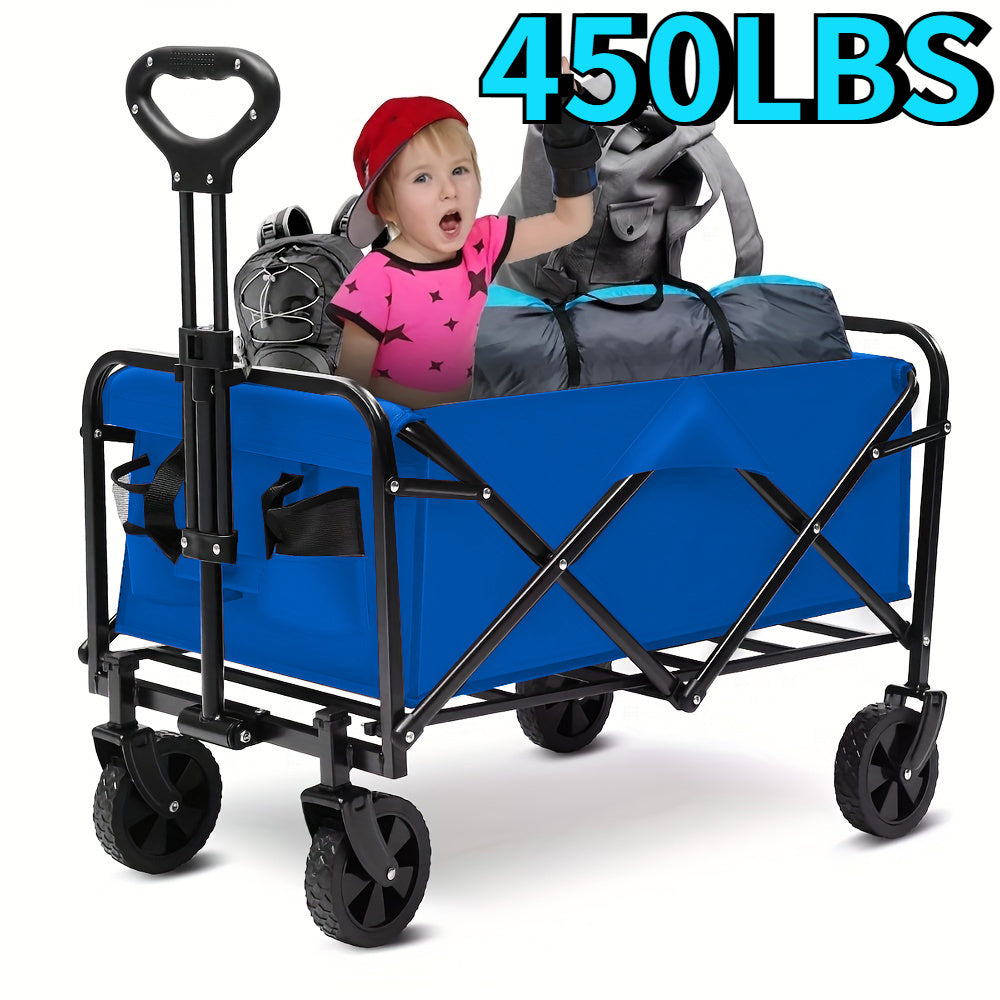 Heavy Duty] AIRRDELI Heavy Duty Foldable Wheeled Cart | Utility Cart for Groceries, Sports, Gardening, Shopping and Camping | Youngsters' portable folding cart