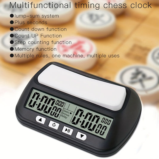 1pc Portable Digital Chess Clock with Count Up/Down Timer and LED Display - Perfect Gift for Chess Enthusiasts (Battery Not Included)