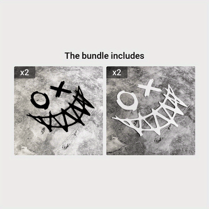 1pc Devil Smiling Face Car Sticker Personality Modified Body Windshield Motorcycle Decoration Scratches Blocking Reflective Warning Stickers