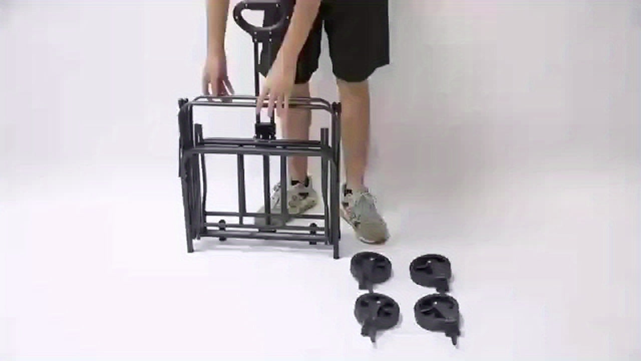 Heavy Duty] AIRRDELI Heavy Duty Foldable Wheeled Cart | Utility Cart for Groceries, Sports, Gardening, Shopping and Camping | Youngsters' portable folding cart