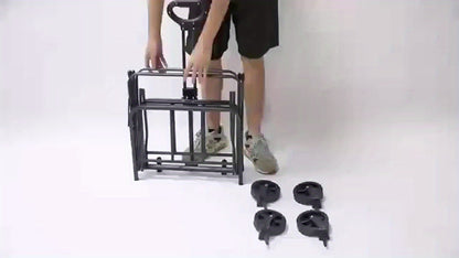 Heavy Duty] AIRRDELI Heavy Duty Foldable Wheeled Cart | Utility Cart for Groceries, Sports, Gardening, Shopping and Camping | Youngsters' portable folding cart