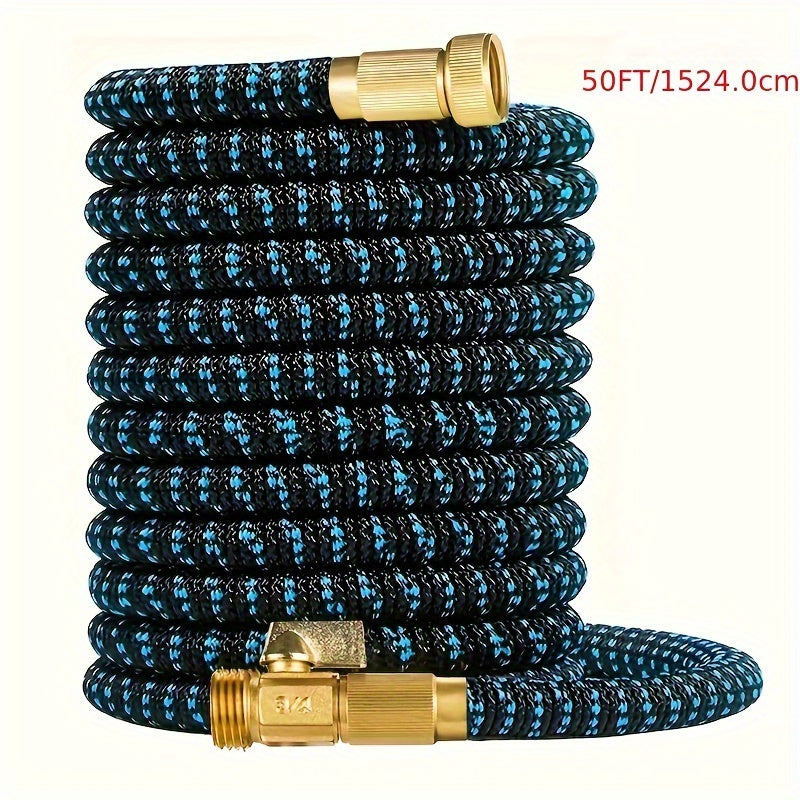 Super-Duty 3/4 Expandable Garden Hose - Magic Flexible & High-Pressure Resistant - Ideal for Car Wash & Lawn Irrigation - Telescopic Design, 4 Sizes, 2 Colors, American Standard