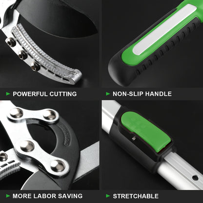 [Heavy-duty] 18/38 Inch Extendable Tree Pruning Shears | Heavy-duty Non Stick Sharp Edged Steel Blades | Branch Cutters With A Diameter Of Up To 2 Inches | Manual Hedge Shears For Shaping And Trimming Shrubs, Garden Tools