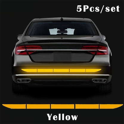 5pcs/set Car Reflective Sticker Warning Rear Safety Cover Anti-Collision Protection Sticker Rear Collision Prevention Warning Sticker Car Accessories