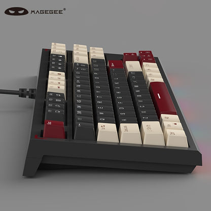 MageGee 75% Mechanical Gaming Keyboard With Blue Switch, LED Backlit Keyboard, 87 Keys Compact TKL Wired Computer Keyboard For Windows Laptop PC Gamer Gift For Birthday/Easter/Boy/Girlfriend