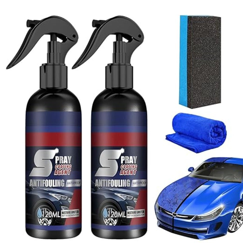 3-In-1 Car Coating Spray, Suitable for Car Paint: Fast Coating Agent - Fast Coating Car Wax Polish Waterless Car Wash Agent - Car Coating Spray - Plastic Coating Agent - Nano Coating Spray Automobile coating