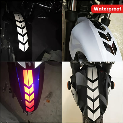 High-Visibility Reflective Stickers for Motorcycles, Helmets & Cars - Waterproof & Sun-Resistant PVC Labels