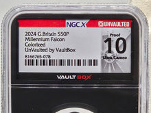 Load image into Gallery viewer, 2024 Millennium Falcon Graded Coin Ultra Cameo Graded 10 of 10 Silver 1oz Coin

