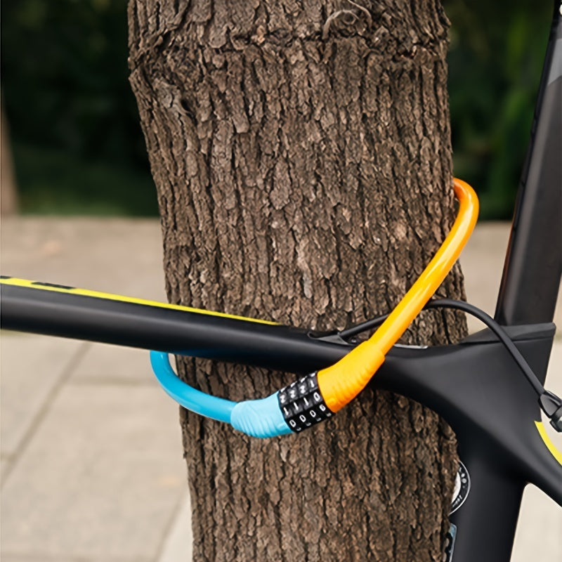 Security Bike Lock, 4 Digit Resettable Combination Cable Lock For Bicycle