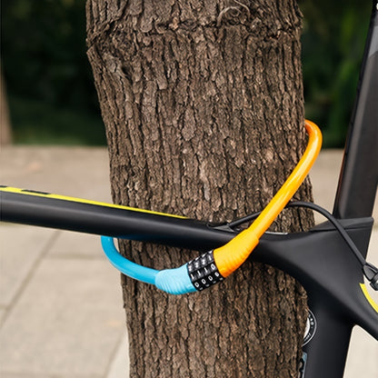 Security Bike Lock, 4 Digit Resettable Combination Cable Lock For Bicycle