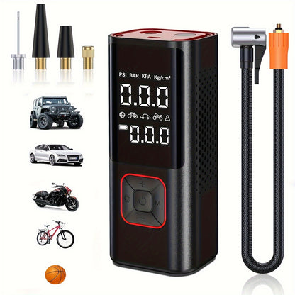 Tire Inflator Portable Air Compressor, 12V DC Auto Air Pump for Car Tires, 150PSI Electric Tire Pump with Digital Pressure Gauge, LED Light for Car Motorcycle Bike Ball, Car Accessories, for DC only.