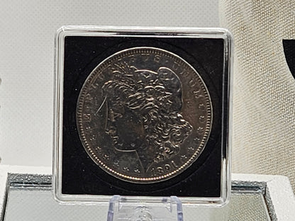 1921 Silver Morgan Dollar Round 1 oz Coin in Display Case Invest in Silver Buy