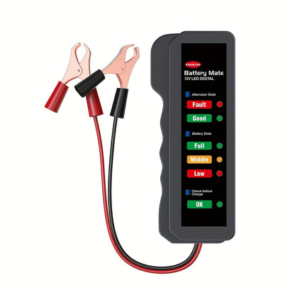 Mini 12V Car Battery Tester Digital Alternator Tester 6LED Lights Detect Display Car Tool Auto Battery Tester For Car Motorcycle