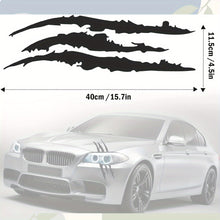 Load image into Gallery viewer, Vinyl Horror Claw Car Decals 2-Pack, Geometric Self-Adhesive Scratch Stickers for Vehicles - Glossy Finish, Horror Themed Embellishment, Half-Moon Shape, Suitable for Car Windows, Body, Motorcycles, Halloween Decor
