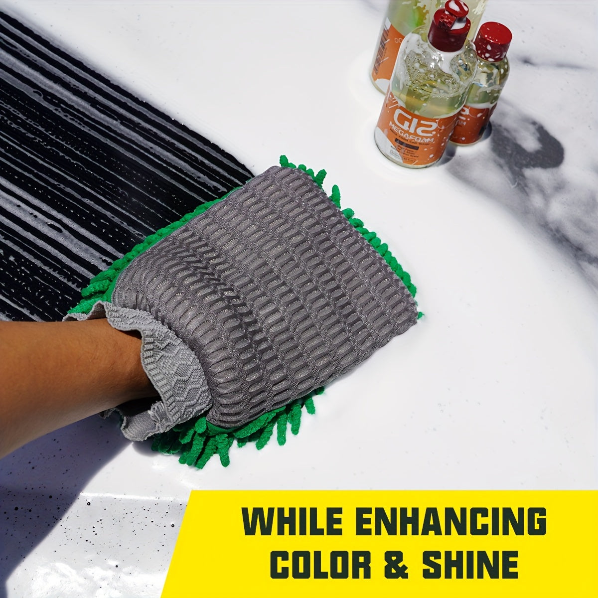 Mega Foam Car Wash Soap - High-Concentrated Foam Wash For Cars - Natural Citrus Scent, Non-Streaking, Safe For All Surfaces, 30% Active Ingredients For Superior Cleaning And Lubrication, Phosphate-Free, Neutral PH Formula