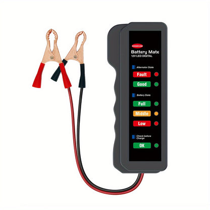 Mini 12V Car Battery Tester Digital Alternator Tester 6LED Lights Detect Display Car Tool Auto Battery Tester For Car Motorcycle