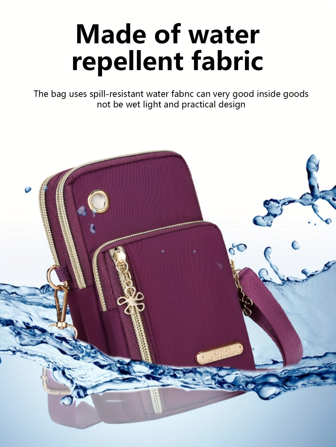 Mini Fashion Cellphone Bag, Trendy Zipper Crossbody Bag, Women's Casual Handbag, Card Holder & Purse