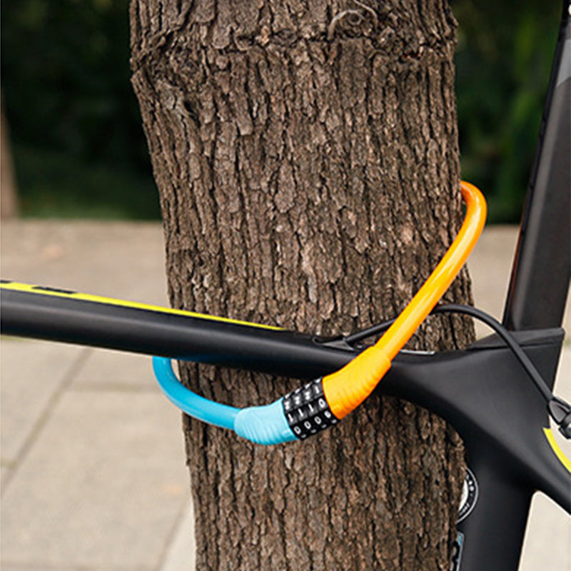 Security Bike Lock, 4 Digit Resettable Combination Cable Lock For Bicycle