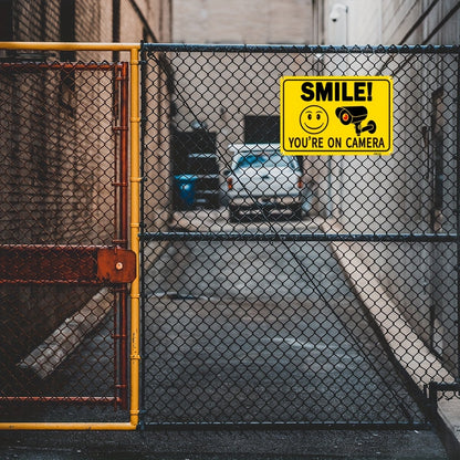 2pc 2-Pack Outdoor Security Camera Signs, UV-Resistant Aluminum, 10x7 Inches, Driveway Alert for Home, Business, and CCTV