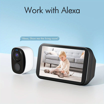 2K 3MP Wireless Outdoor Security Camera with Spotlight, Siren Alarm, 2-Way Audio, Color Night Vision, AI & PIR Motion Detection, and AI Detection for Home Security