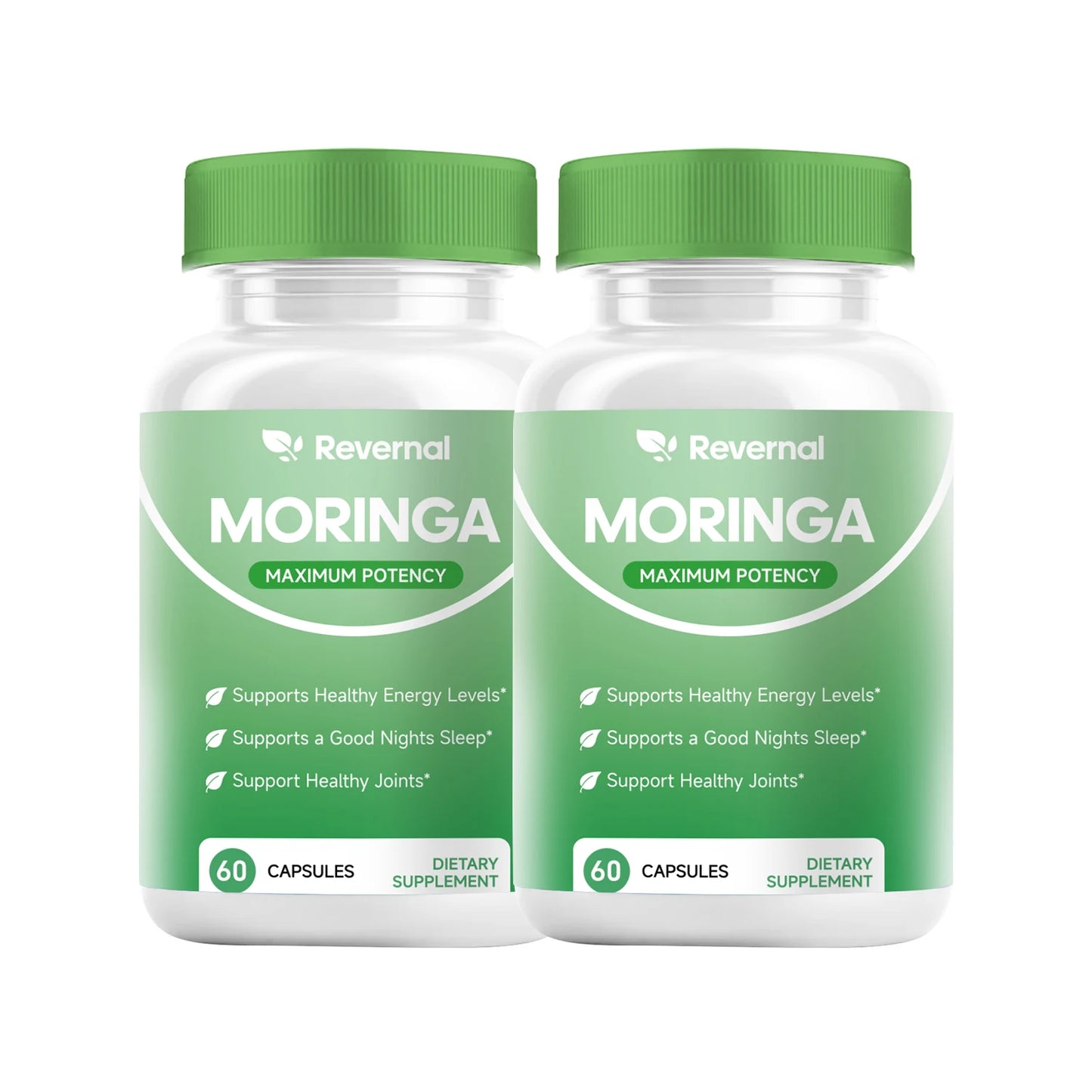 Moringa Powder Capsules - 800mg of Pure Nutrient-Rich Moringa Powder - A Natural Green Antioxidant Superfood - Supports Energy