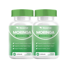 Load image into Gallery viewer, Moringa Powder Capsules - 800mg of Pure Nutrient-Rich Moringa Powder - A Natural Green Antioxidant Superfood - Supports Energy
