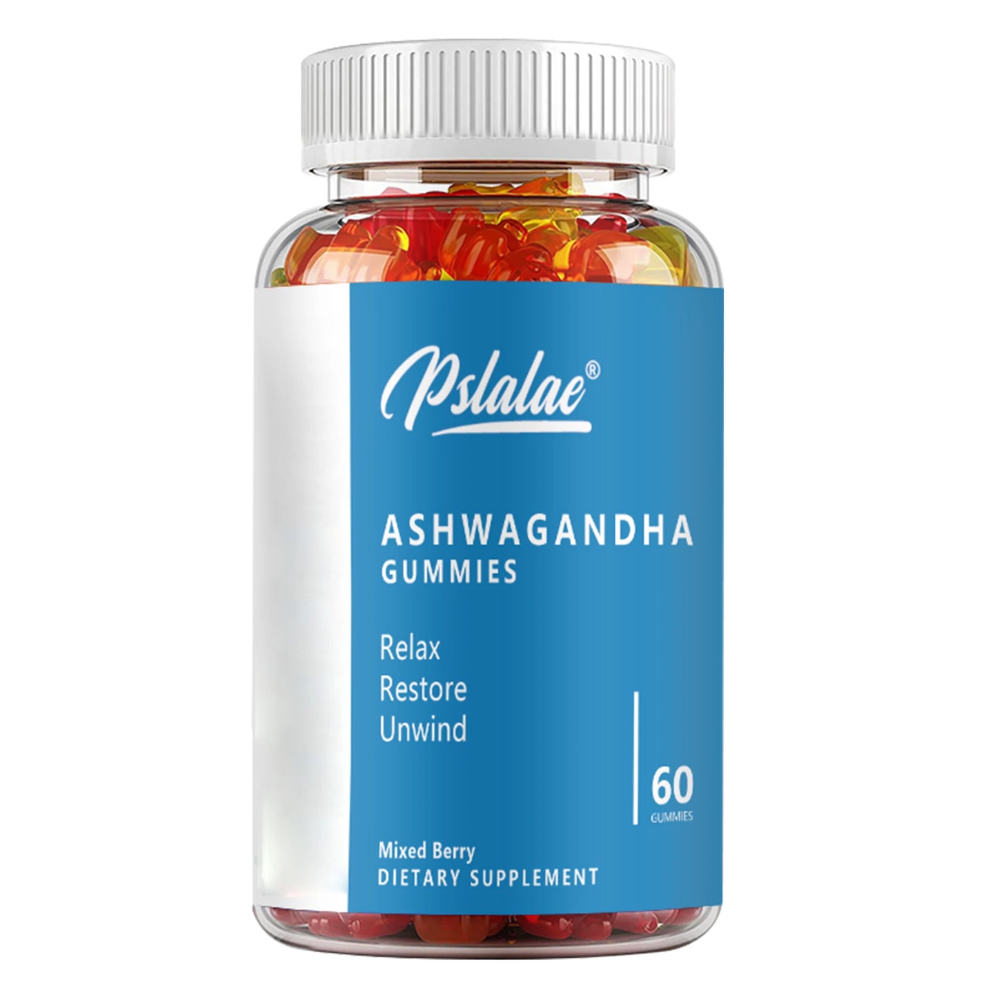 Ashwagandha Gummies - Relieve Stress and Anxiety, Improve Sleep, and Boost Immunity - 60 Gummies