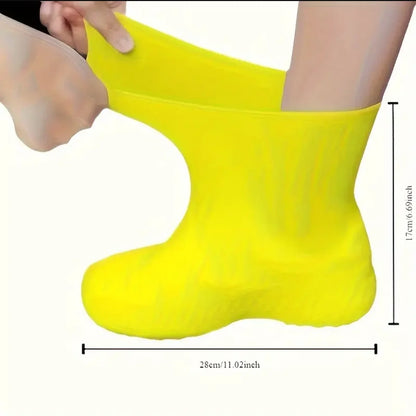 3 pair Of Outdoor Latex Rain Boots Waterproof Shoe Cover That Can Be Reused For Rain Prevention. Multiple Colors To Choose From,