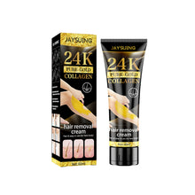 Load image into Gallery viewer, 24k Pure Gold Collagen Easy Hair Removal Ladies Hair Root Softening Inhibit Hair Growth Women Body &amp; Facial Hair Remover Cream
