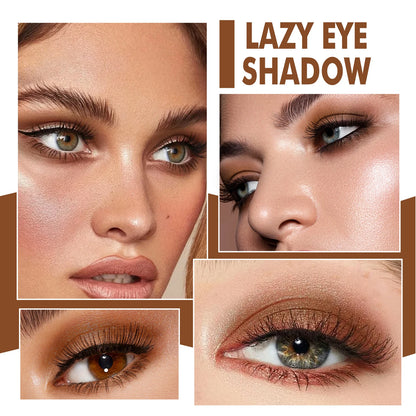 Women's Natural Color Pearlescent Matt Novice Makeup Sequins Eye Shadow Long Lasting for Eye Makeup Perfect Dual Color Eyeshadow