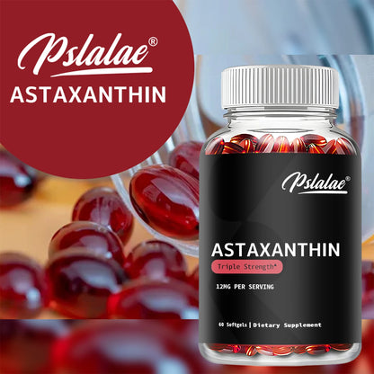 Astaxanthin - Promotes Cardiovascular Health and Accelerates Metabolism, Supports Eye and Joint Health - 60 Capsules