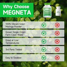 Load image into Gallery viewer, Moringa Powder Capsules - 800mg of Pure Nutrient-Rich Moringa Powder - A Natural Green Antioxidant Superfood - Supports Energy
