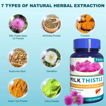 Milk Thistle Liver Cleanse, 60 Tablets – Supports Liver Health, Antioxidant, with Artichoke, Kudzuvine Root, Dandelion