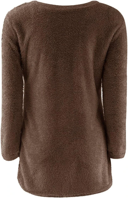 2024 Women Warm Sweaters Solid Color O Neck Loose Knitted Pullover Long Sweater Casual Blouse Lady Hipster Comfortable Clothing