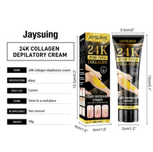 Load image into Gallery viewer, 24k Pure Gold Collagen Easy Hair Removal Ladies Hair Root Softening Inhibit Hair Growth Women Body &amp; Facial Hair Remover Cream
