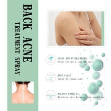 Load image into Gallery viewer, Jaysuing Repair Back Acne Care Spray Shoulder Pimple Remove Fade Acne Scar Soothe Body Nourish Skin Cleansing Body Pimples Spray
