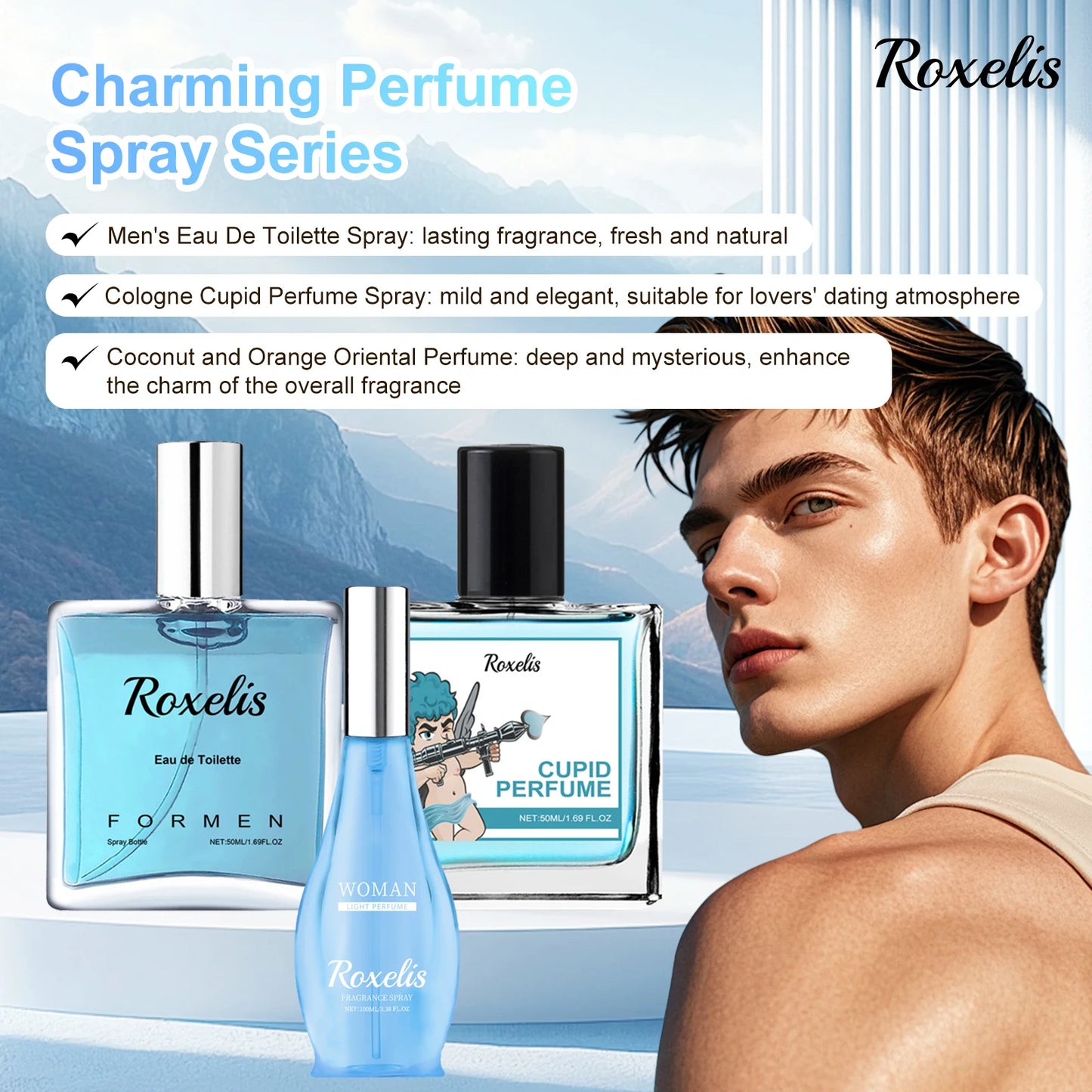 Roxelis Pheromone Perfume Spray Freshing Long Lasting Light Fragrance Flirt Seduction Aroma Elegant Release Charm Dating Perfume