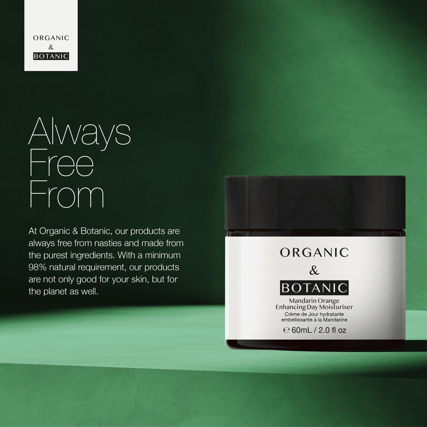 Organic & Botanic Mandarin Orange Day Moisturiser with Vitamin C & Sea Buckthorn 60ml | Lightweight Hydration