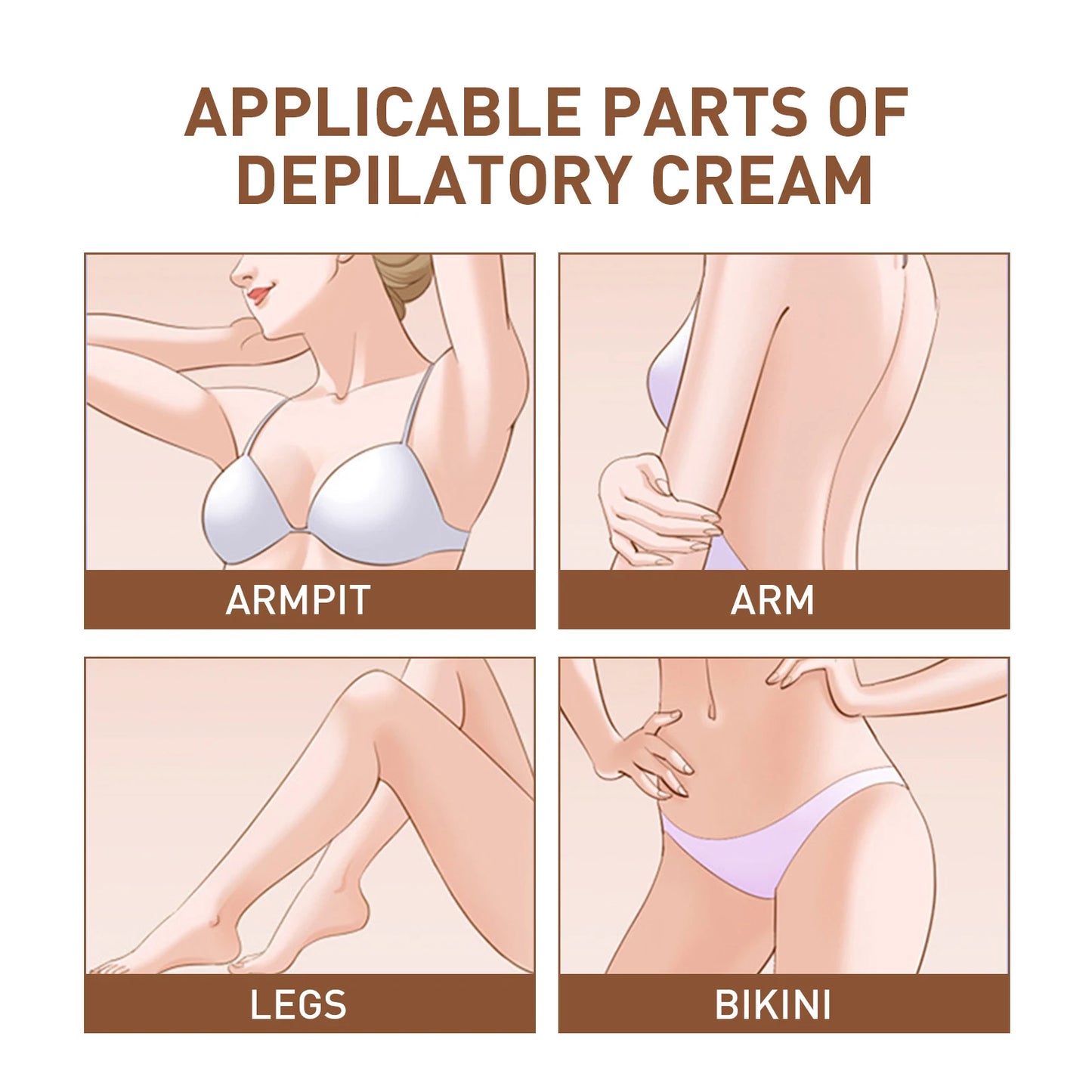 24k Pure Gold Collagen Easy Hair Removal Ladies Hair Root Softening Inhibit Hair Growth Women Body & Facial Hair Remover Cream